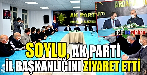 İçişleri Bakanı Süleyman Soylu, AK Parti İl Başkanlığını ziyaret etti